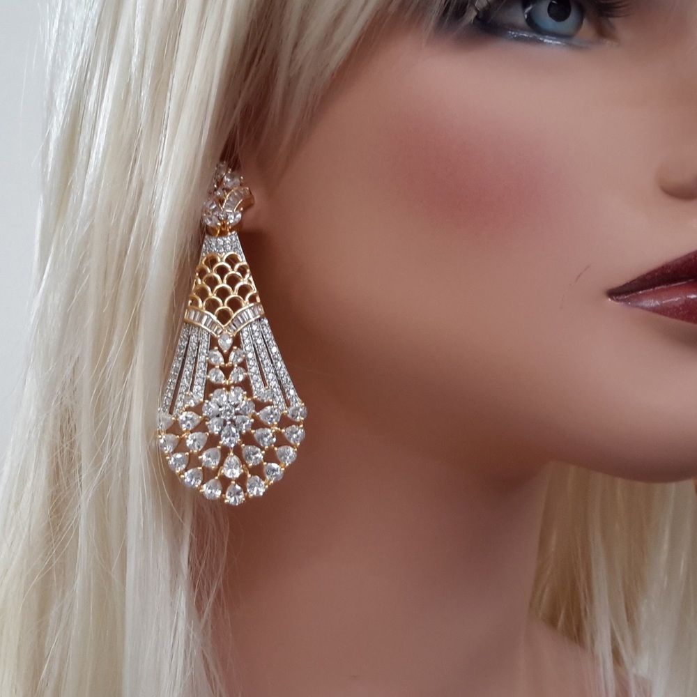 NWT Cubic Zirconia Drop Earrings